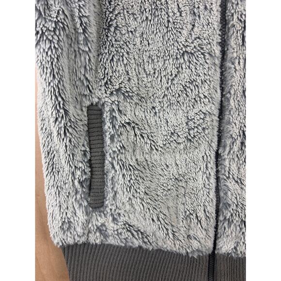 Patagonia Gray Hooded Fleece Vest Full Zip Soft Pile Women’s Medium - Picture 7 of 7
